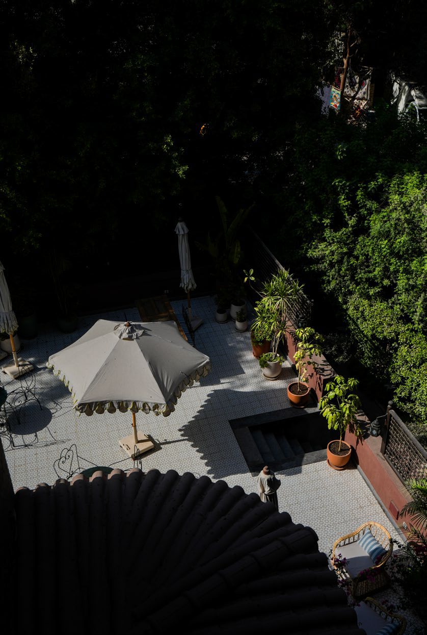 Terrace One Bedroom — private terrace above the courtyard